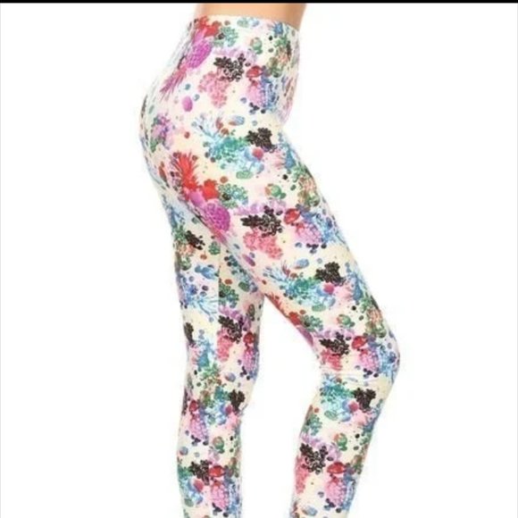 New Mix Pants - IVORY FRUIT BUNCH LEGGINGS L120